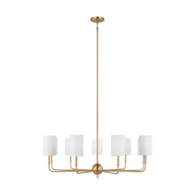 Foxdale 9 Lights Chandelier Satin Brass finish