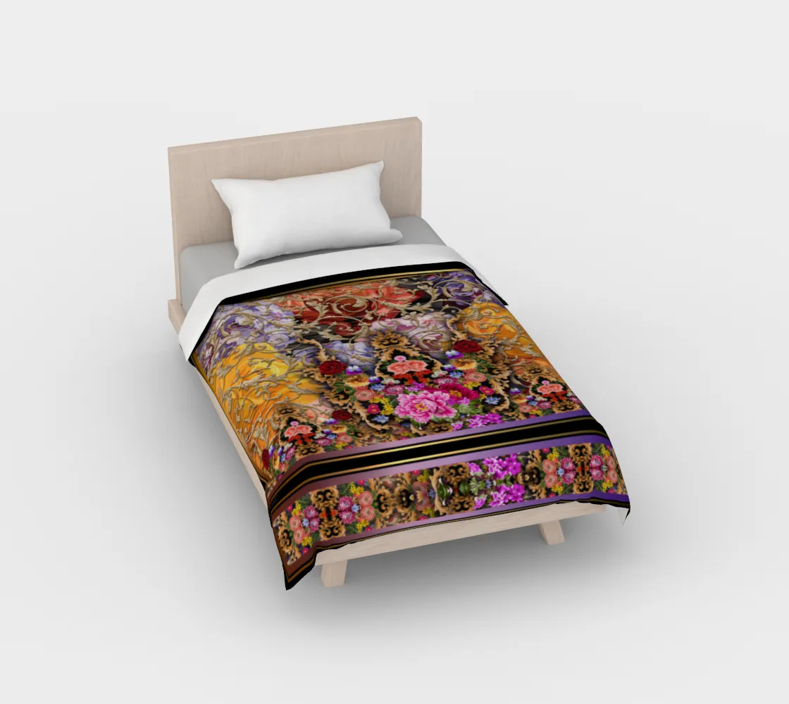 French Floral 100% COTTON SATEEN DUVET Cover King | Queen | Full | Twin sizes. | DEVARSHY HOME. RB0078