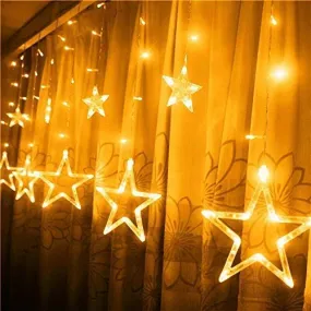 Genteel Warm White Diya/Diwali Light Curtain, String Lights with Pack of 12 Hanging Diya's, 8 Flashing Modes, Decoration for Multiple Place (Diya Warm White)