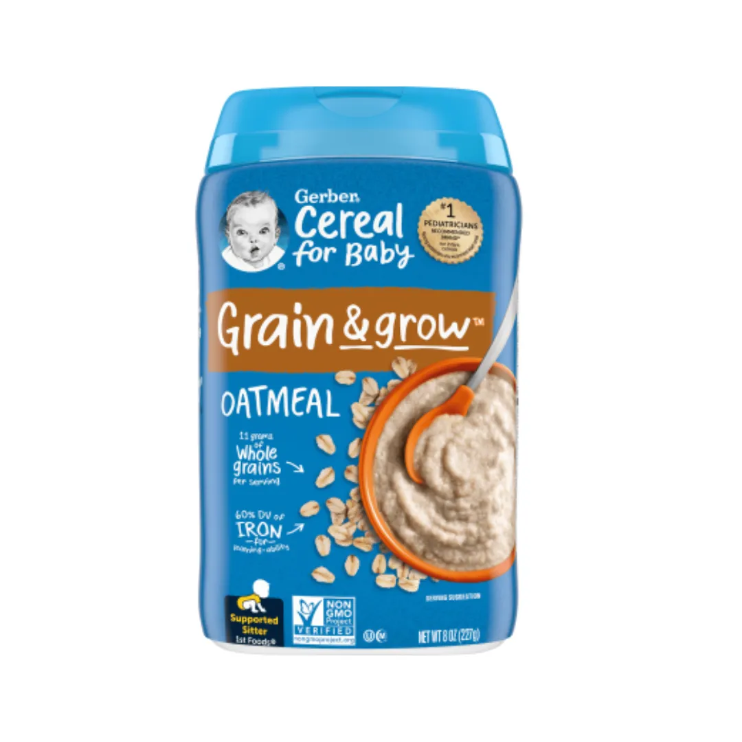 Gerber Baby Food Cereal 227g - Single Grain/Multigrain/Oatmeal/ Whole Wheat/ Probiotic