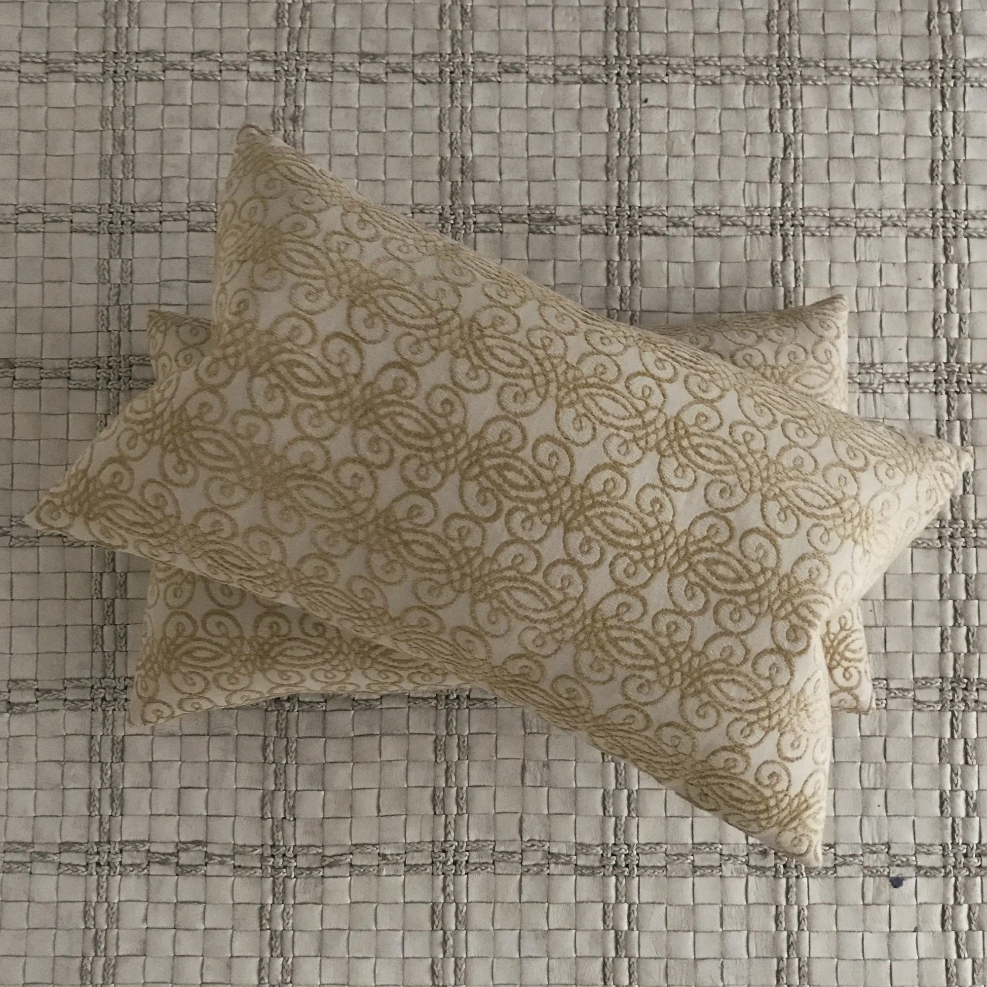 Gold Velvet Geometric Jacquard Lumbar Pillow Cover 15x26