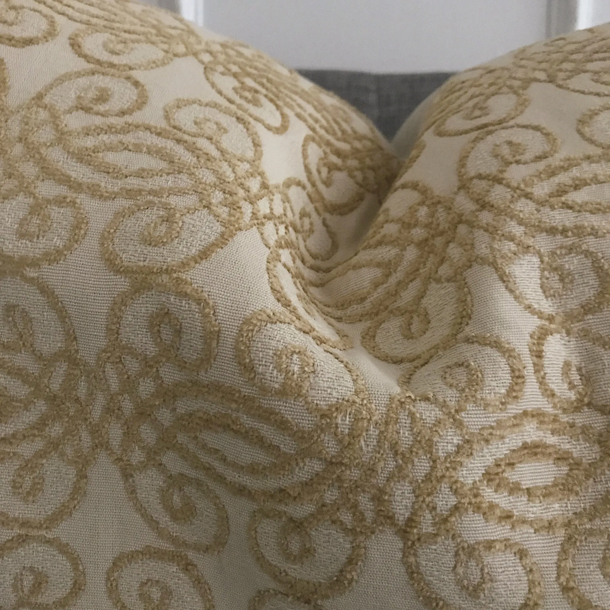 Gold Velvet Geometric Jacquard Lumbar Pillow Cover 15x26