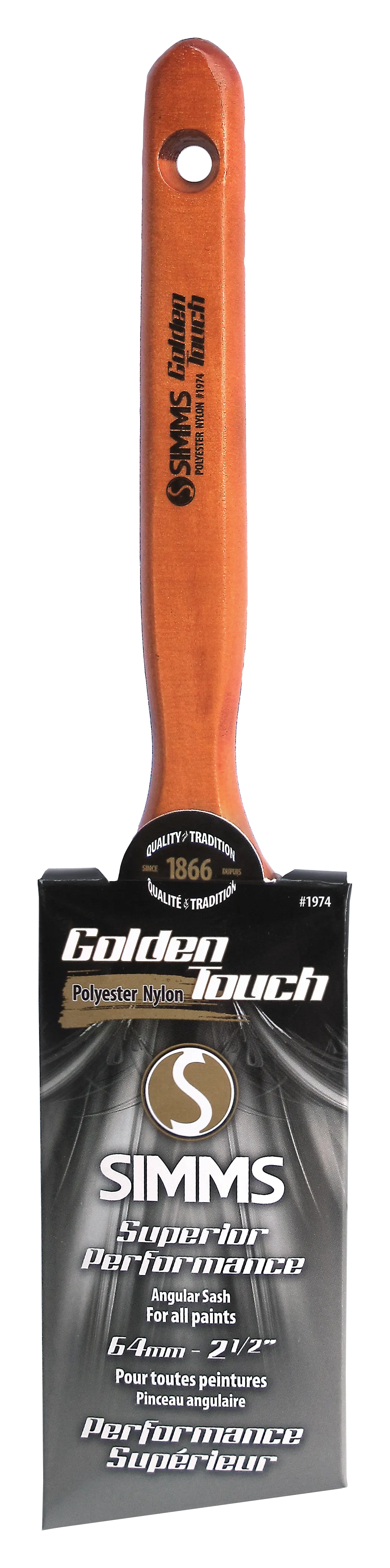 Golden Touch Paint Brush Angular, 64mm