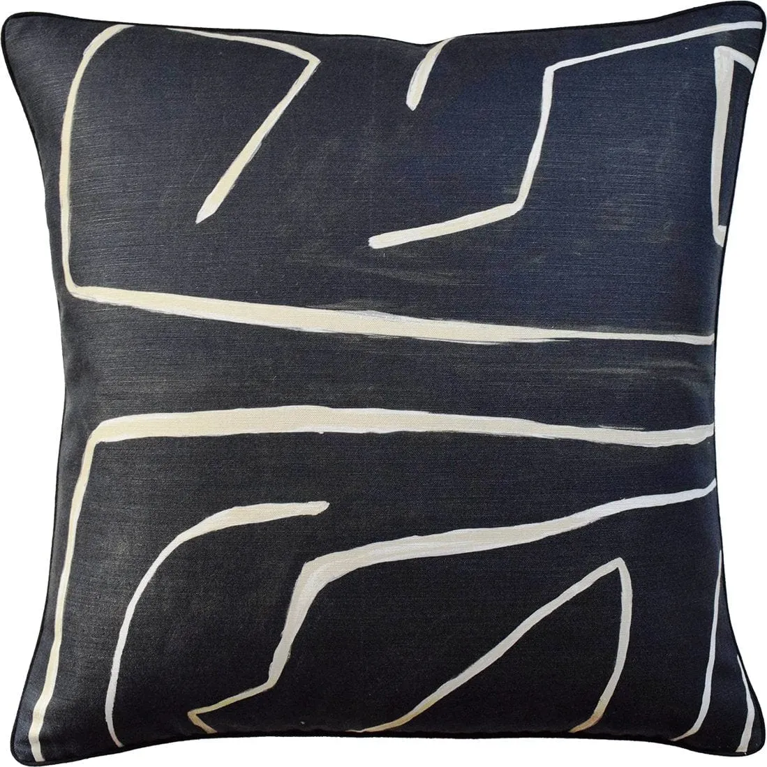 Graffito Onyx and Beige Pillow