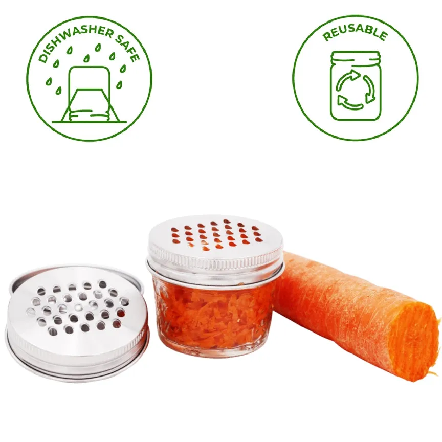 Grater/Shredder Lid for Mason Jars