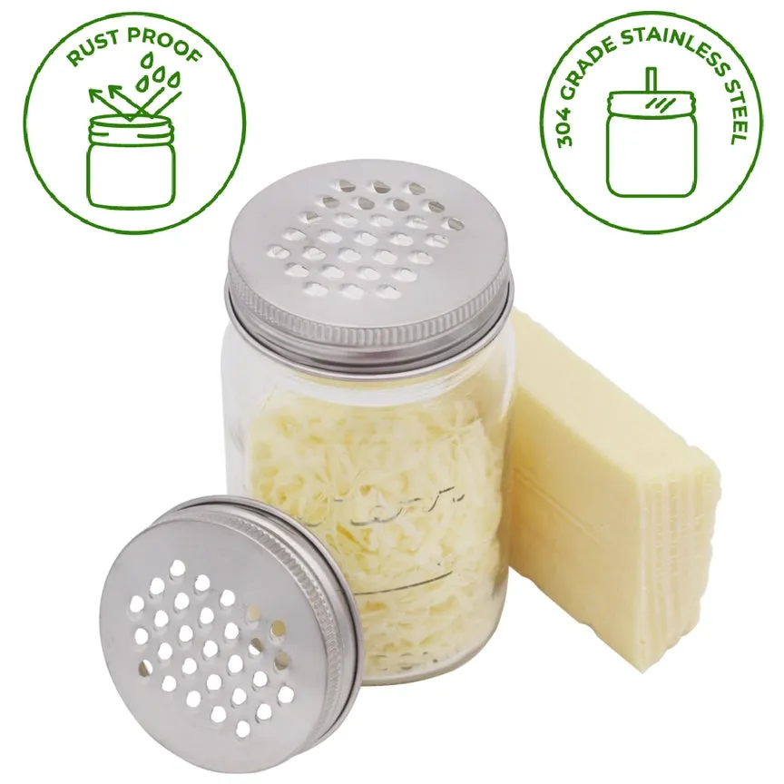 Grater/Shredder Lid for Mason Jars