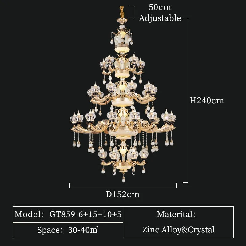 Halo - Luxury Modern Kitchen Led Crystal Chandeliers Hanging Design For Living Room