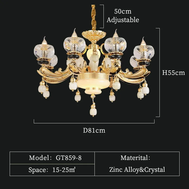 Halo - Luxury Modern Kitchen Led Crystal Chandeliers Hanging Design For Living Room