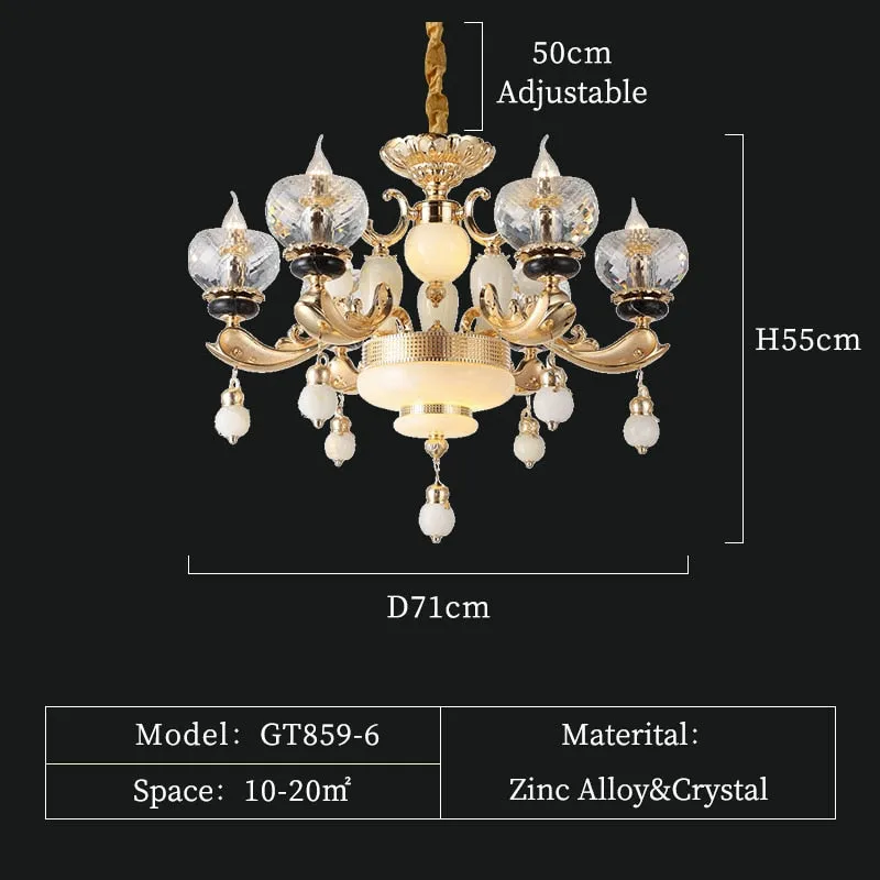 Halo - Luxury Modern Kitchen Led Crystal Chandeliers Hanging Design For Living Room