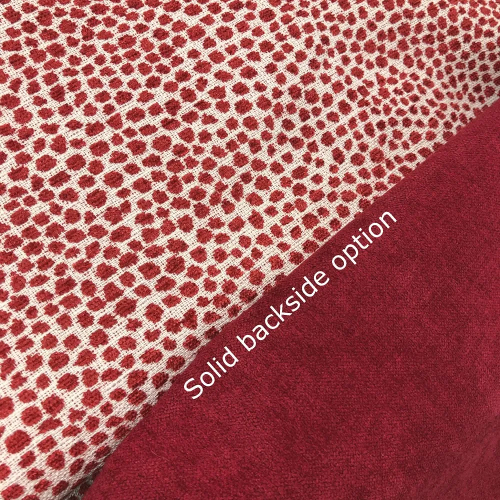 Harper Red Chenille Dots Pillow Cover