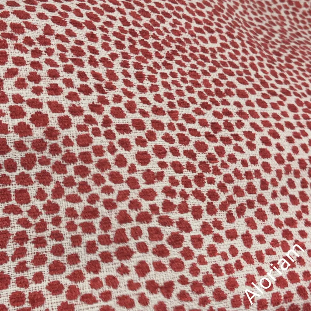 Harper Red Chenille Dots Pillow Cover