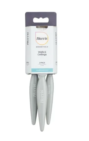 Harris Essentials Walls & Ceilings Paint Brush 3 Pack