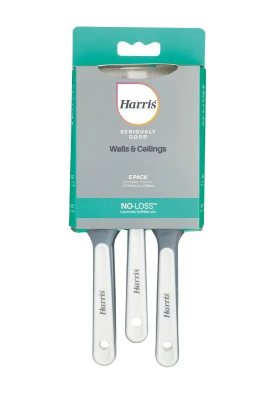 Harris Seriously Good Walls & Ceilings Paint Brush 5 Pack