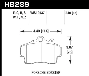 Hawk DTC-30 Brake Pad - Front (HB289W.610)