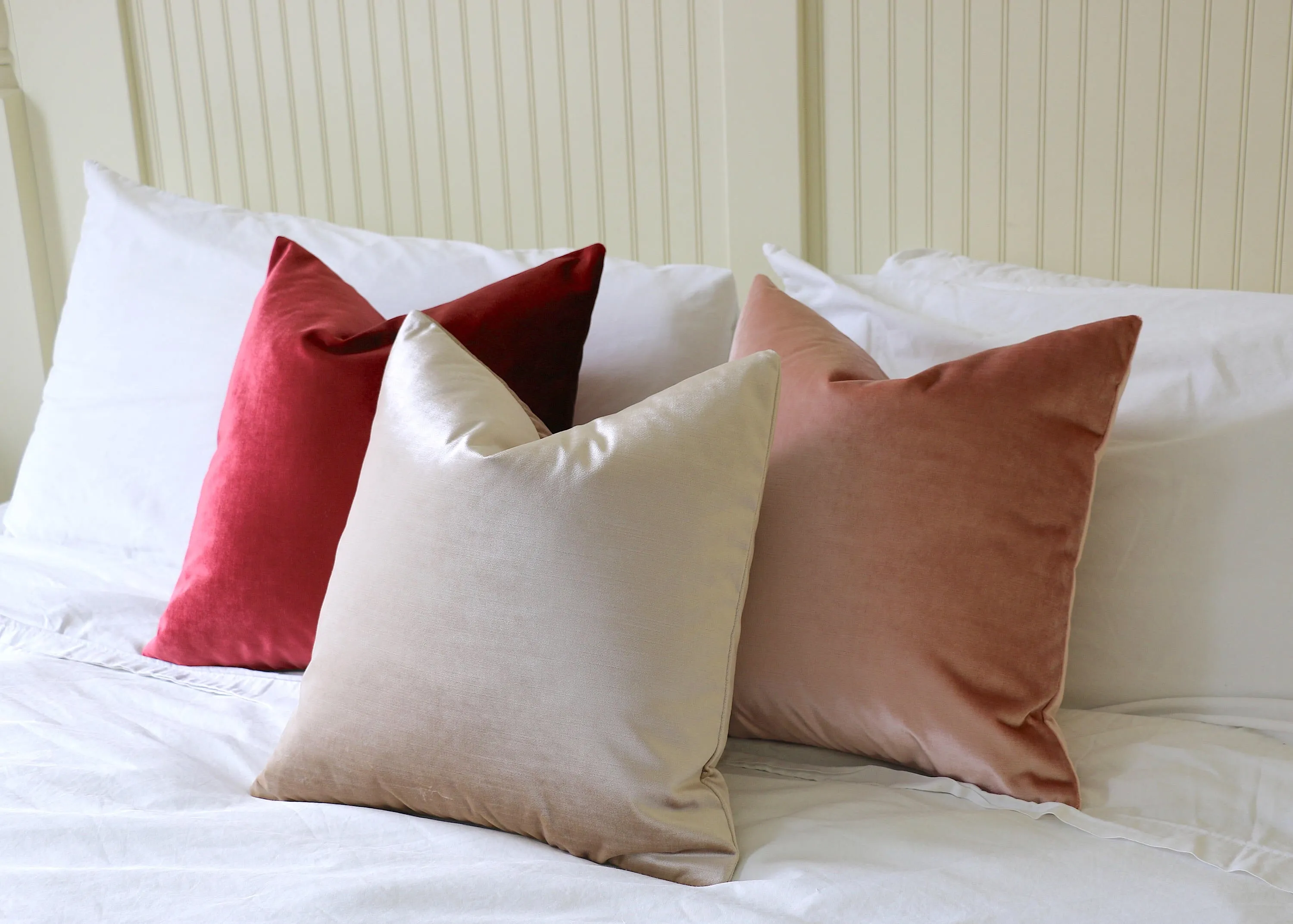 Hazel: A Cream Velvet Pillow Cover