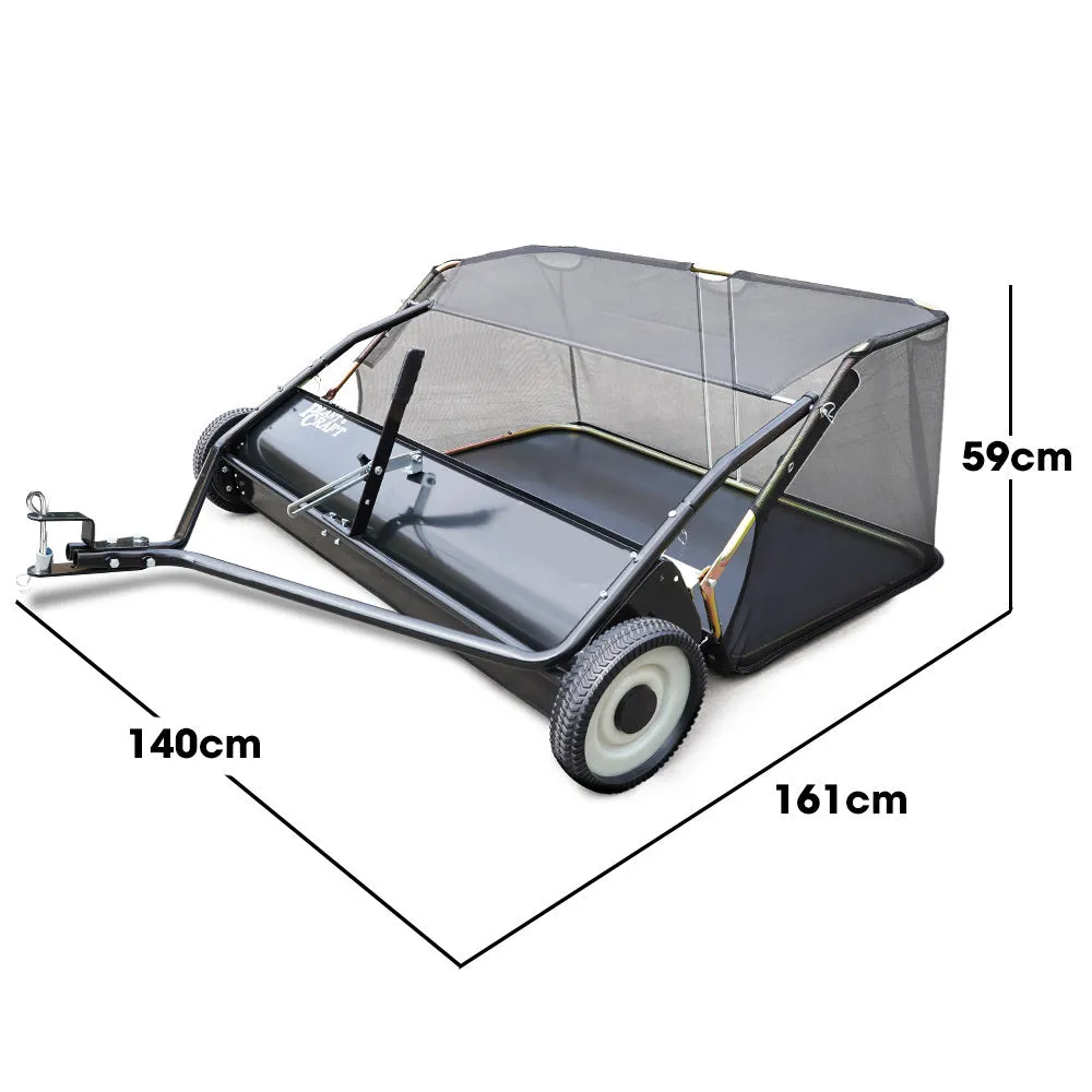 Heavy-Duty 48" Tow-Behind Lawn Sweeper, 415L Capacity, PlantCraft