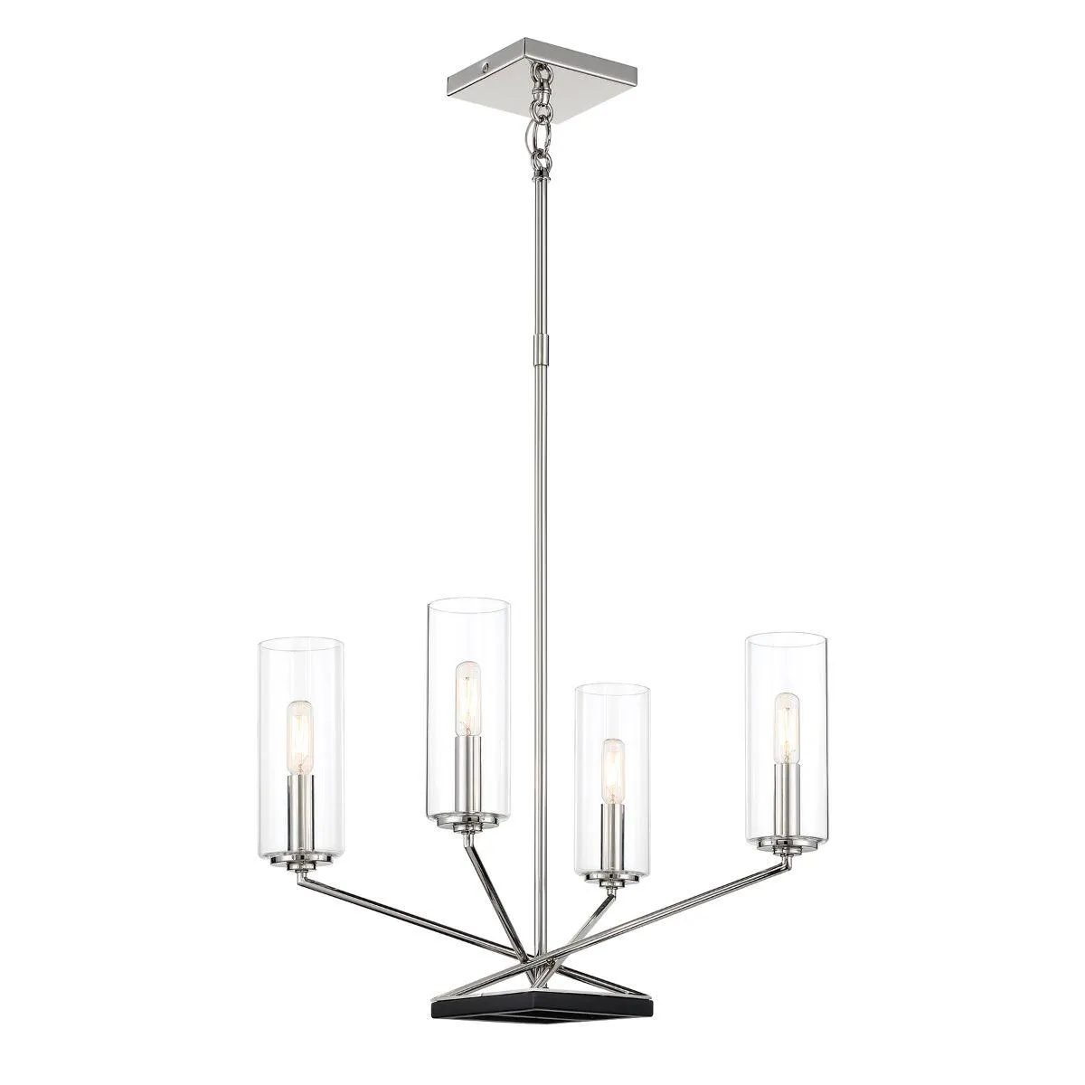 Highland Crossing 18 in. 4 Lights Chandelier Polished Nickel finish