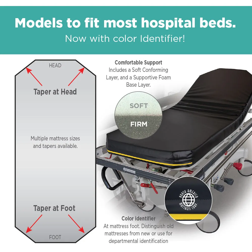 Hill-Rom GPS (Model 885) 4" Standard Stretcher Pad with Color Identifier