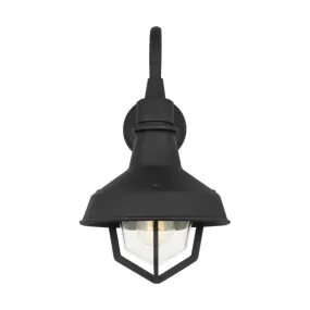 Hollis 10 in. Outdoor Wall Light Textured Black Finish