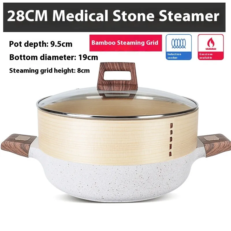 Household Rice Stone Large Capacity Stainless Steel Soup Pot