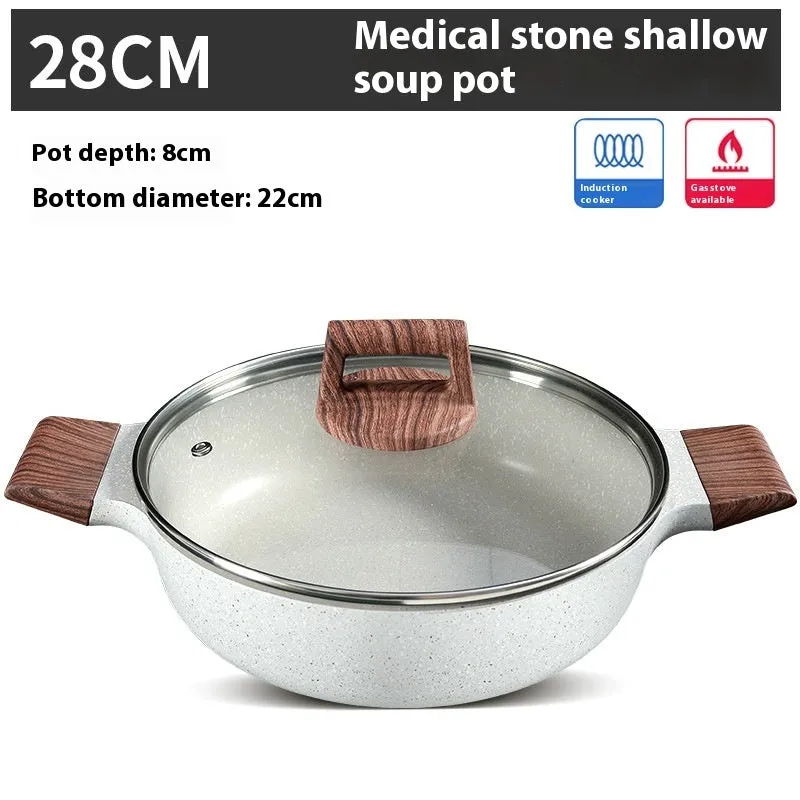 Household Rice Stone Large Capacity Stainless Steel Soup Pot