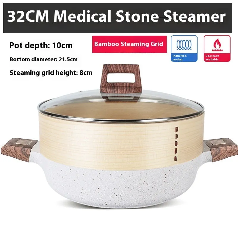 Household Rice Stone Large Capacity Stainless Steel Soup Pot