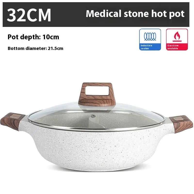 Household Rice Stone Large Capacity Stainless Steel Soup Pot