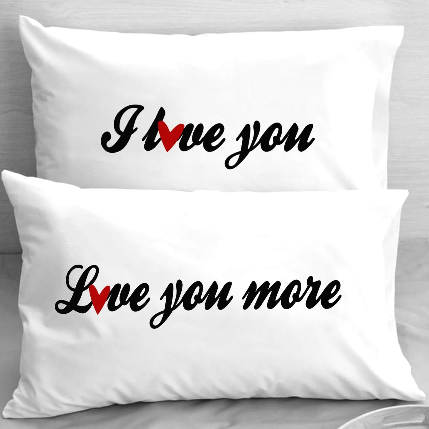 I Love You  Love you More  Valentines Day gift Pillow Cases Love Note For Him For Her  Boyfriend Girlfriend  Husband Wife His Hers  Bf Gf