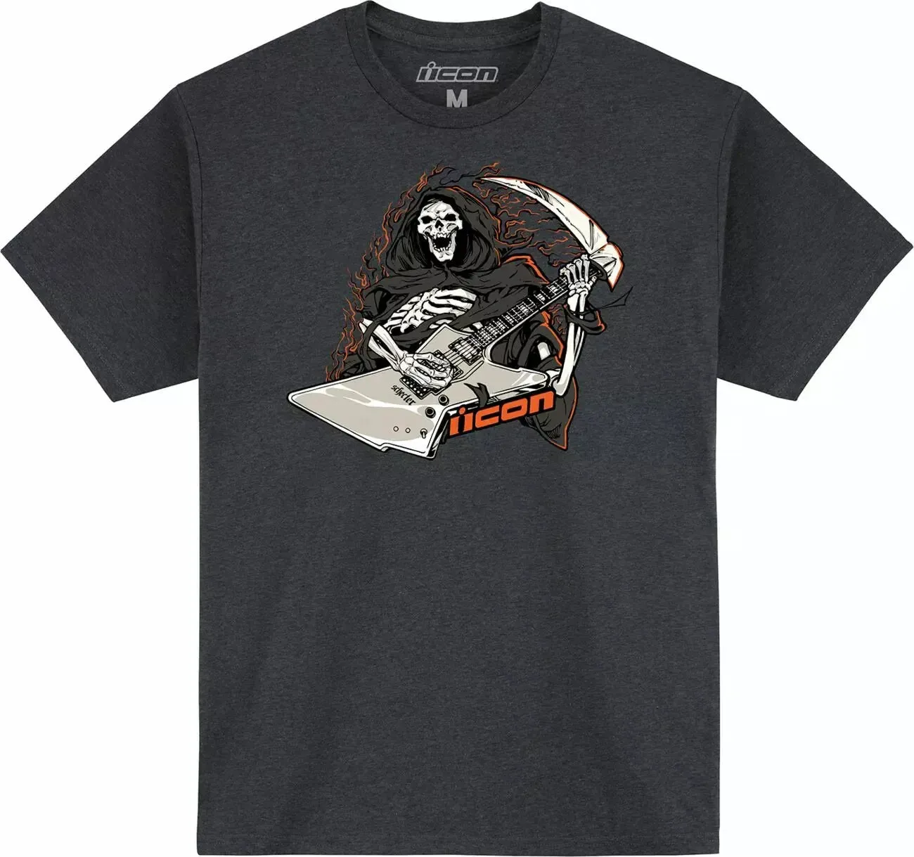 Icon Grim Shredder T-Shirt Heather Charcoal