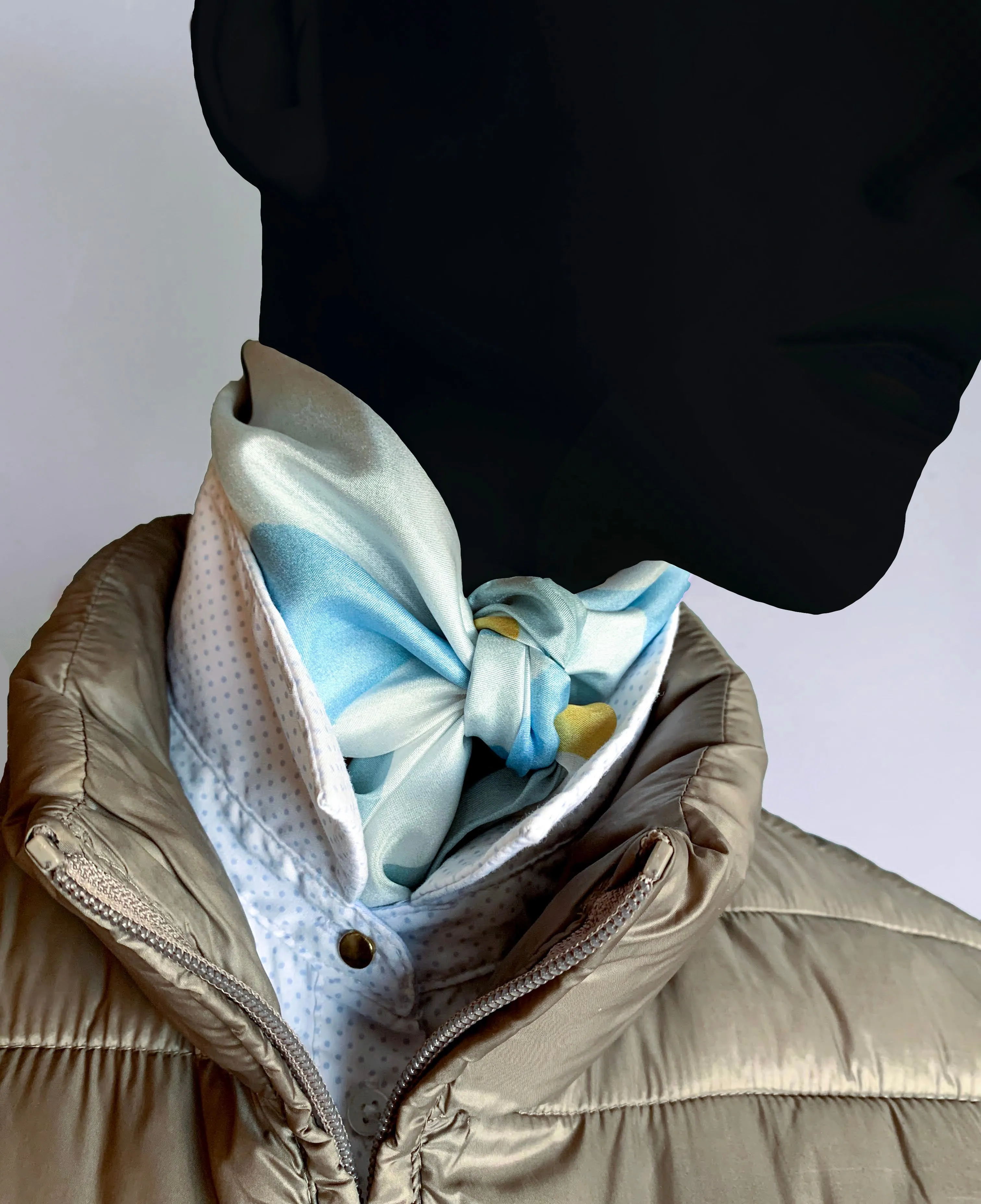 In the Garden - Light Blue Neckerchief