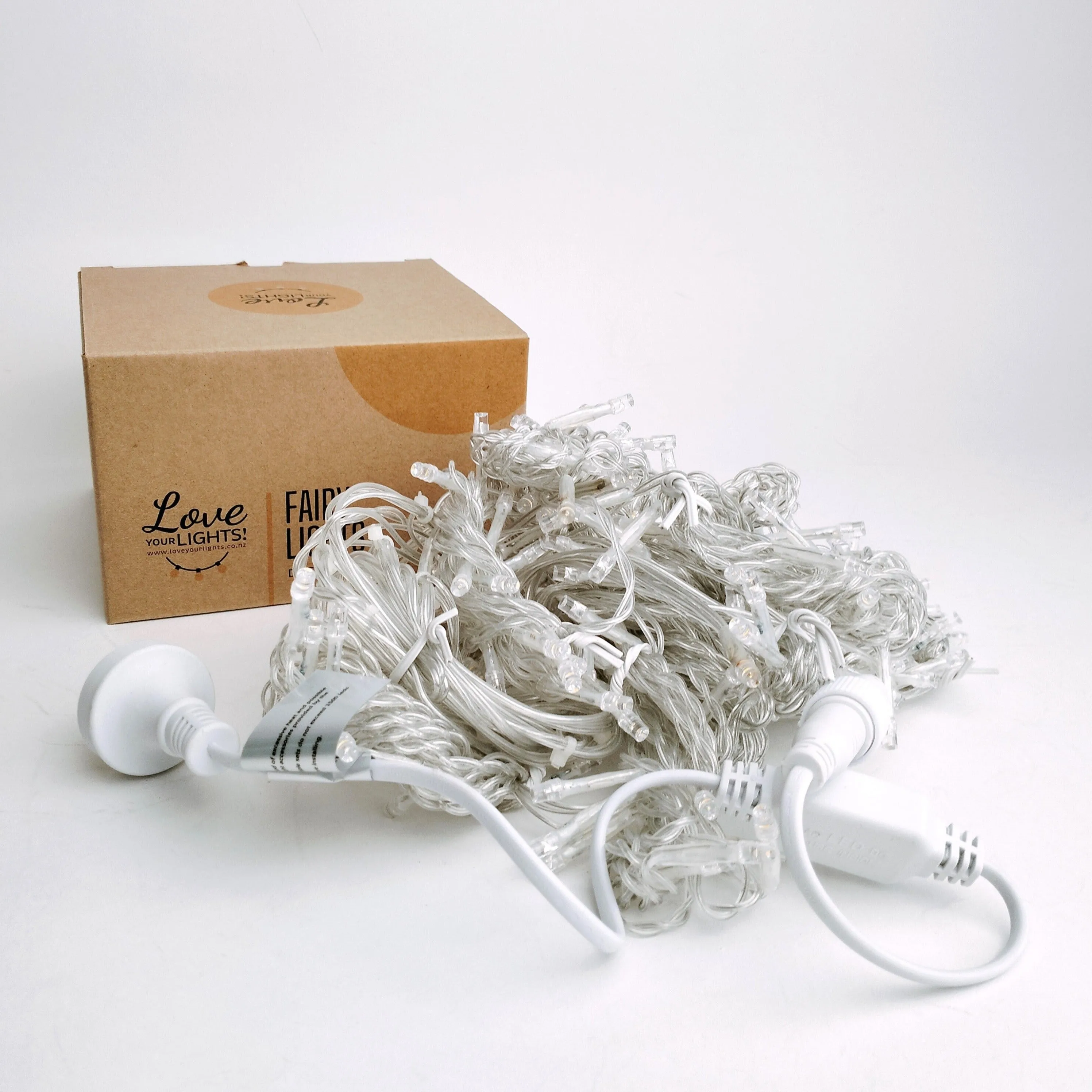 Indoor & Outdoor Curtain Fairy Lights | 3m x 3m Clear Cable Connectable | Core Series