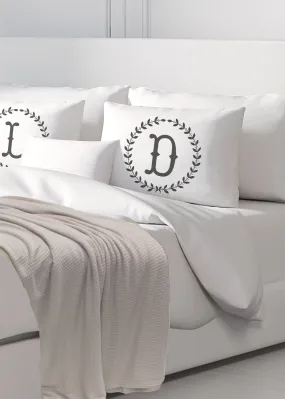 Initial "D" Luxury Bamboo Sateen Pillowcase