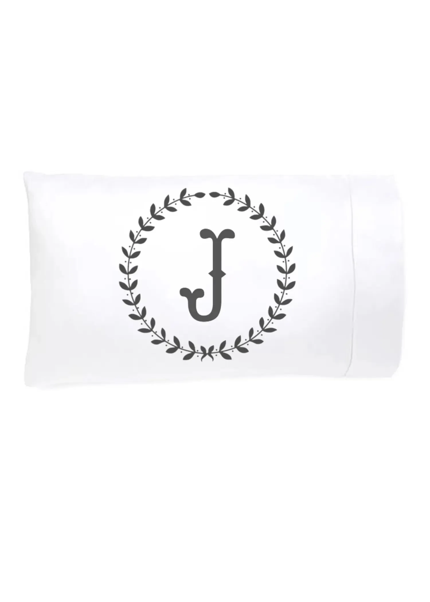 Initial "J" Luxury Bamboo Sateen Pillowcase