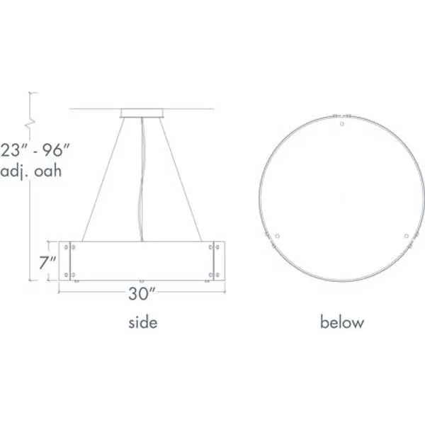 Invicta 16359-30-SFM Indoor/Outdoor Dark Iron Semi Flush Mount Pendant By Ultralights Lighting