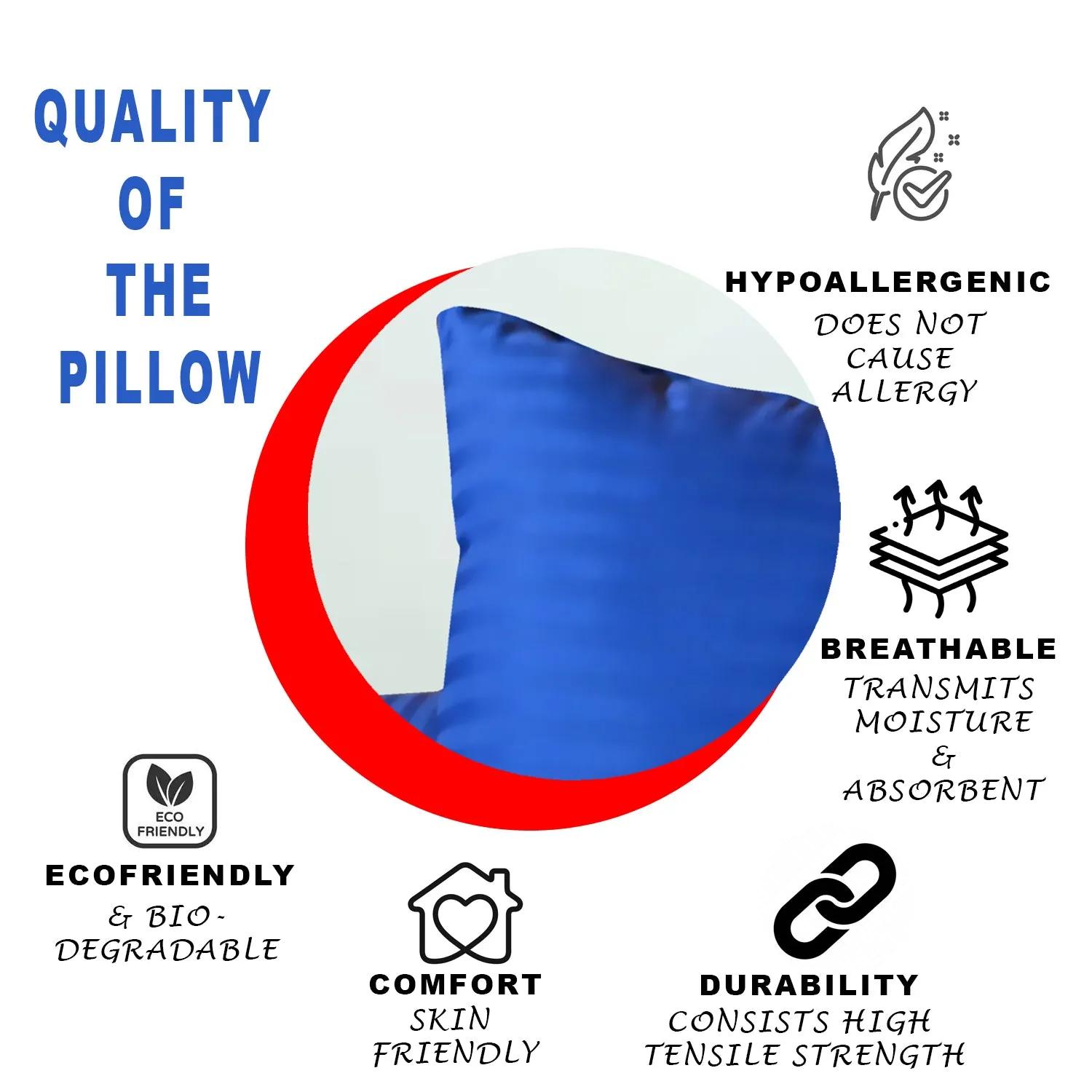 JDX Soft Pillow for Bed, Luxurious Microfiber Fibre Pillows, 60cm x 40cm