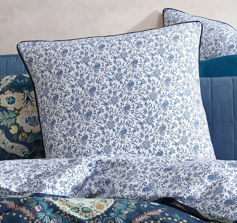 Kashmir European Pillowcase Mid Blue