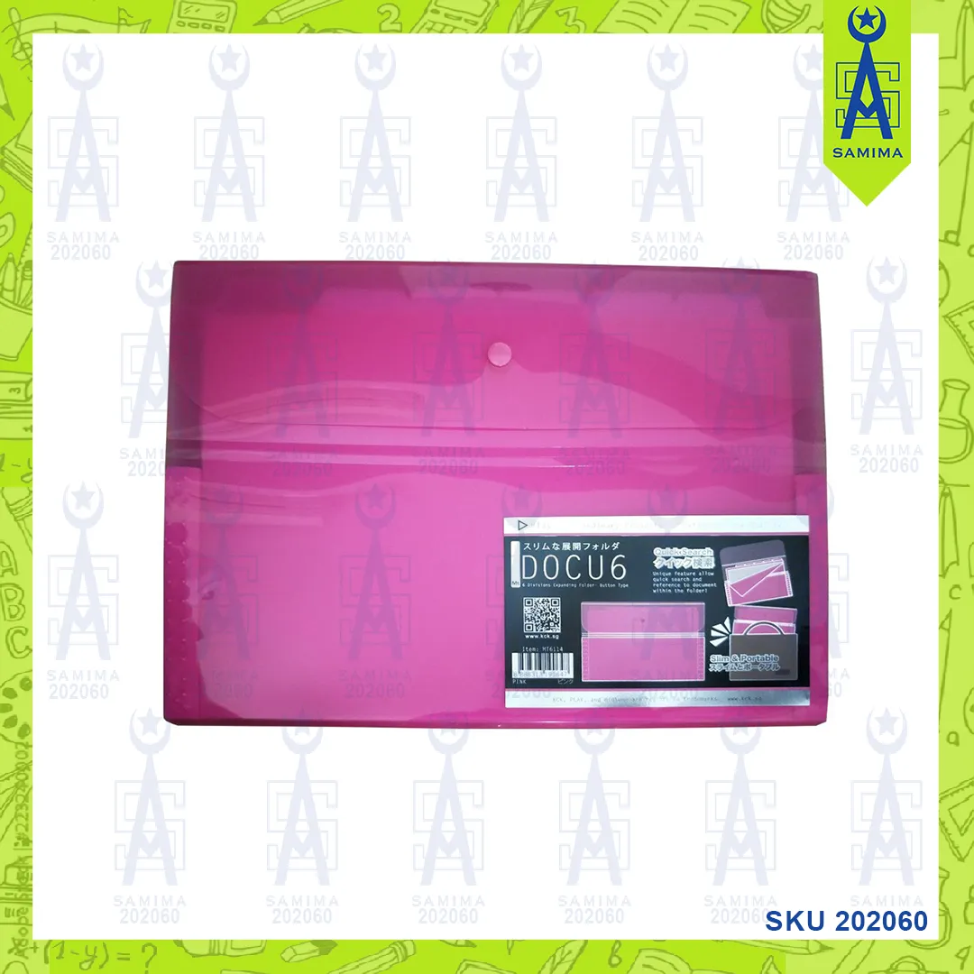 KCK MT6114 DOCU6 EXPA BUTTON (FILE) HOLDER PINK