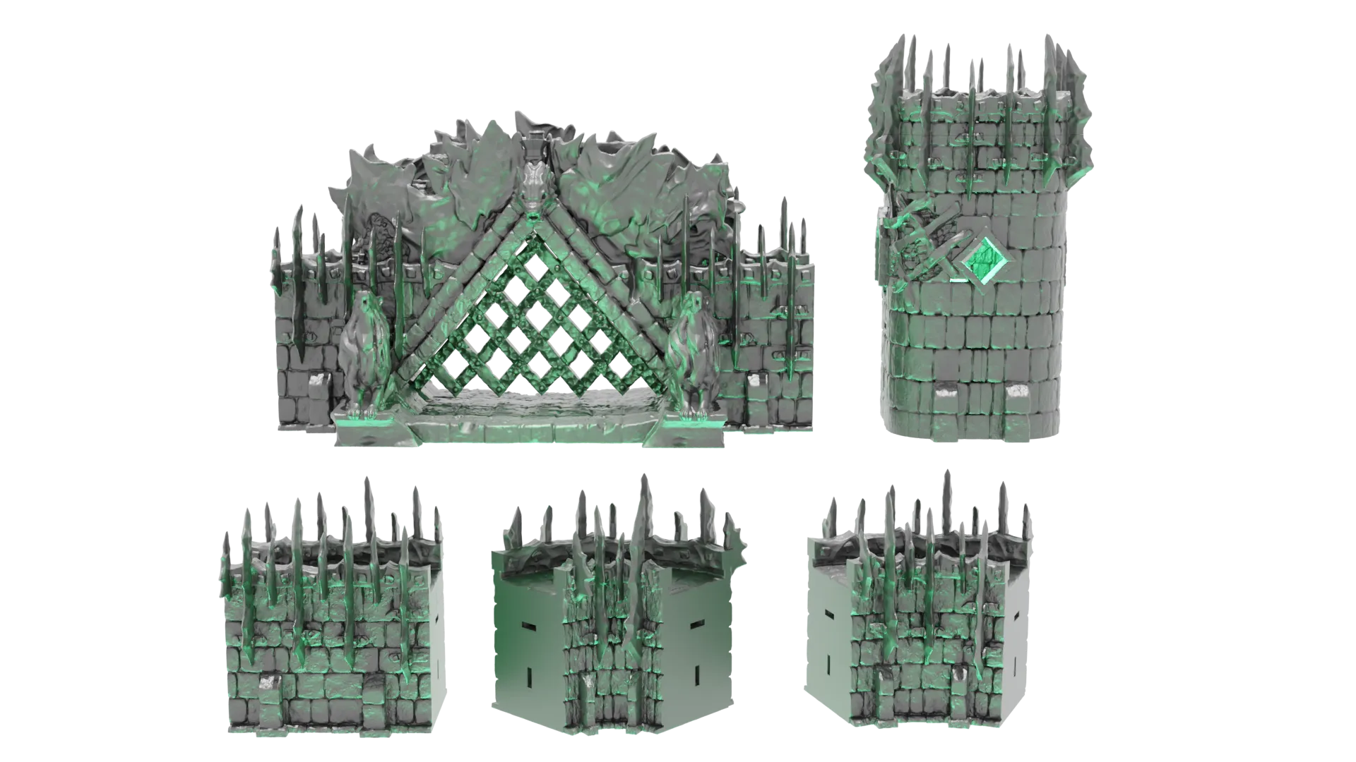 Kingdom of Azragor Walls and Gate (STL File)