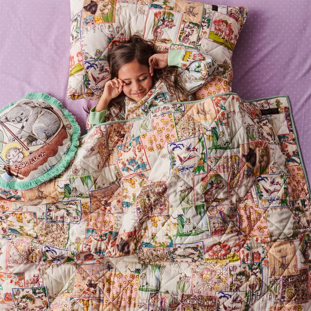 Kip&Co X May Gibbs Patches for May Organic Cotton Quilted Pillowcase