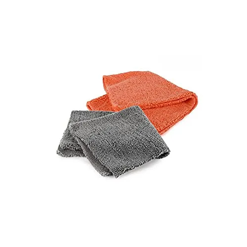 Kleeno by Cello Versatile Microfiber Cloth, 2pc, Grey and Orange