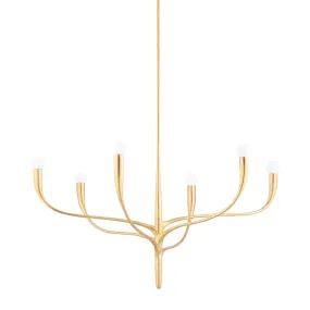 Labra 36 in. 6 Lights Chandelier Gold finish