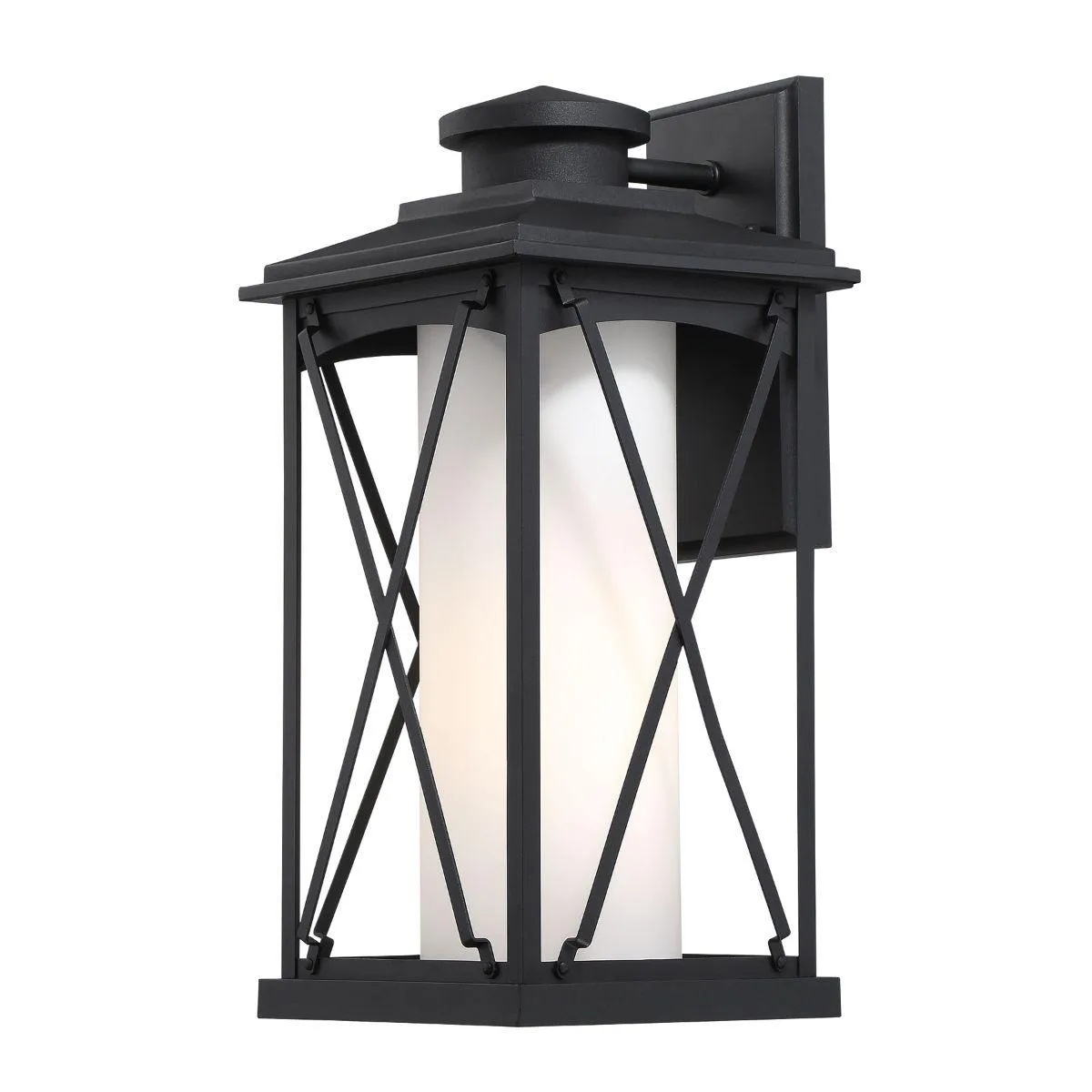 Lansdale 18 in. Outdoor Wall Lantern Matte Black Finish