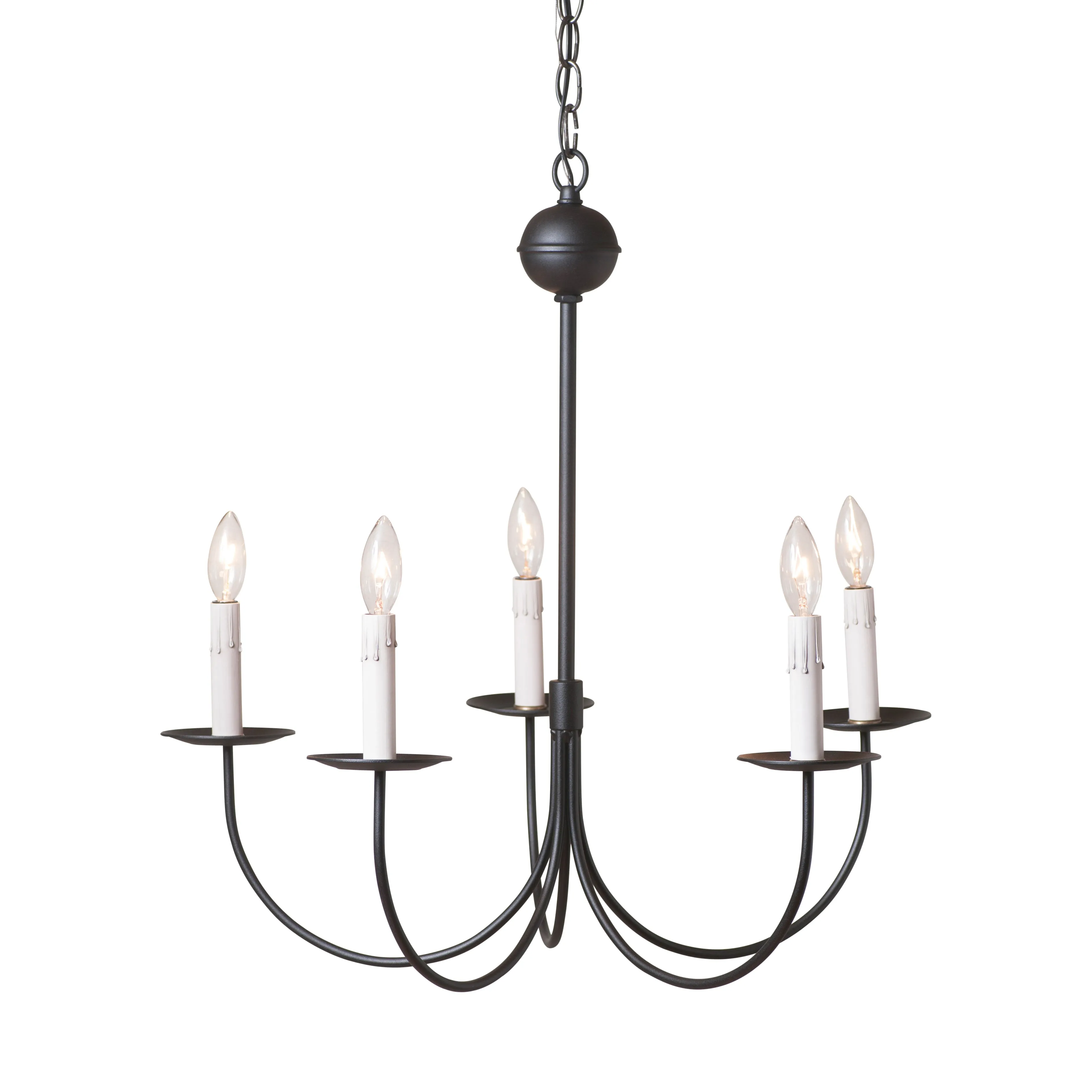 Large 5-Arm Westford Chandelier in Rustic Black