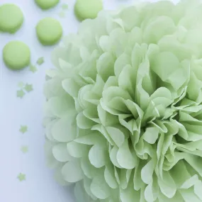 Large Light green green tissue paper pom pom