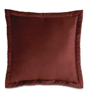 Lars Velvet Euro Sham 27x27 in Spice