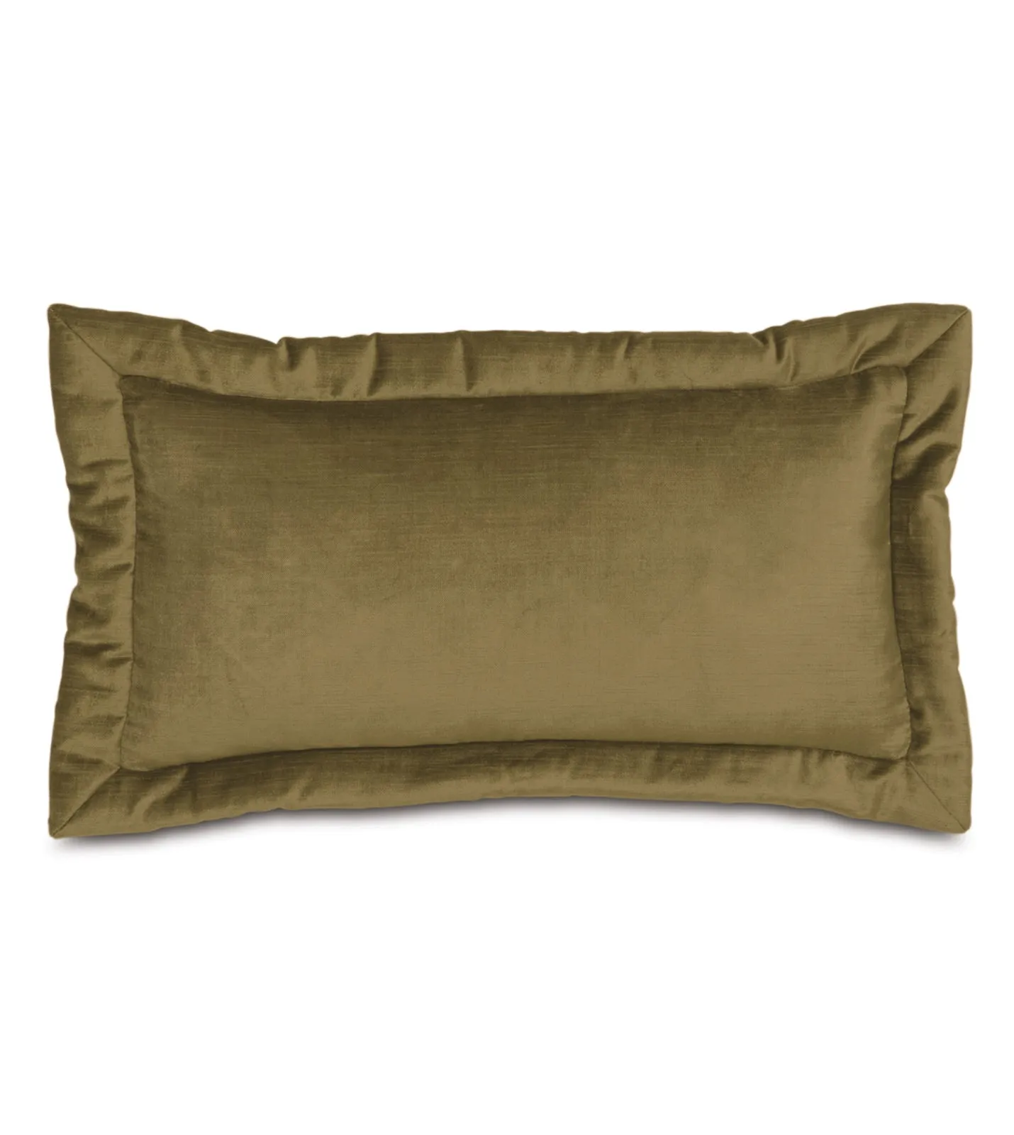 Lars Velvet Lumbar Pillow Cover 11x21 in Olive