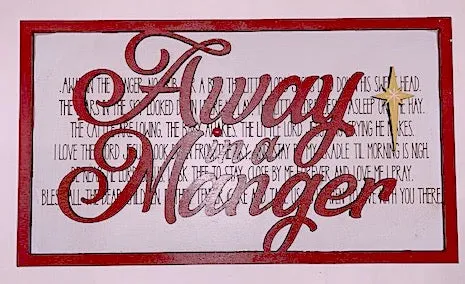 Layered Christmas Carol: Away in a Manger Little Lord Jesus SVG FILE Laser Cut Glowforge