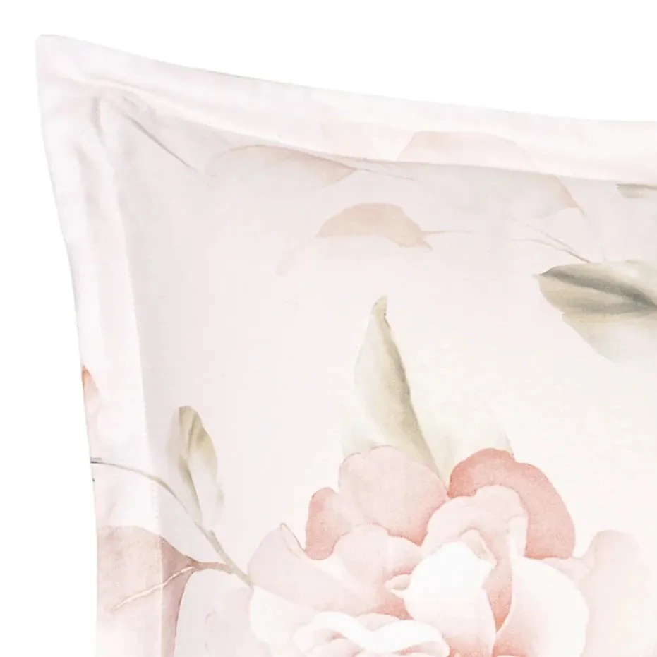 Layla Peach European Pillowcase by Bianca