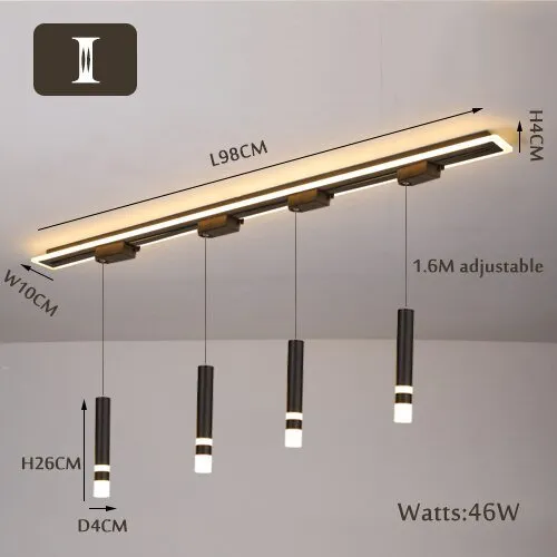 LED Chandelier with Track Ceiling Light