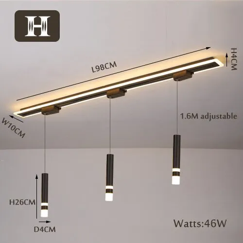 LED Chandelier with Track Ceiling Light